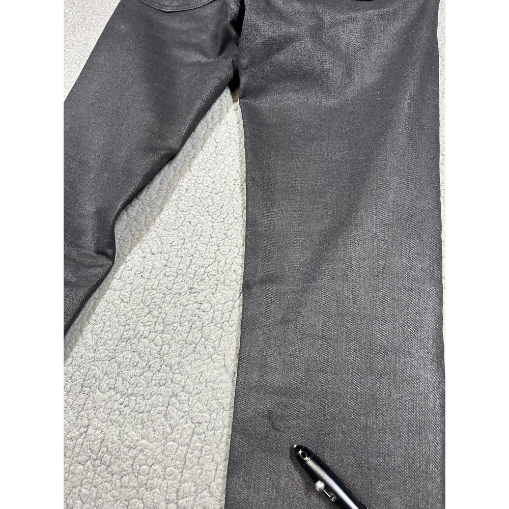 Rag & Bone Jeans Womens 27 Shiny Black High Rise Skinny Denim Stretch Coated - Picture 6 of 16